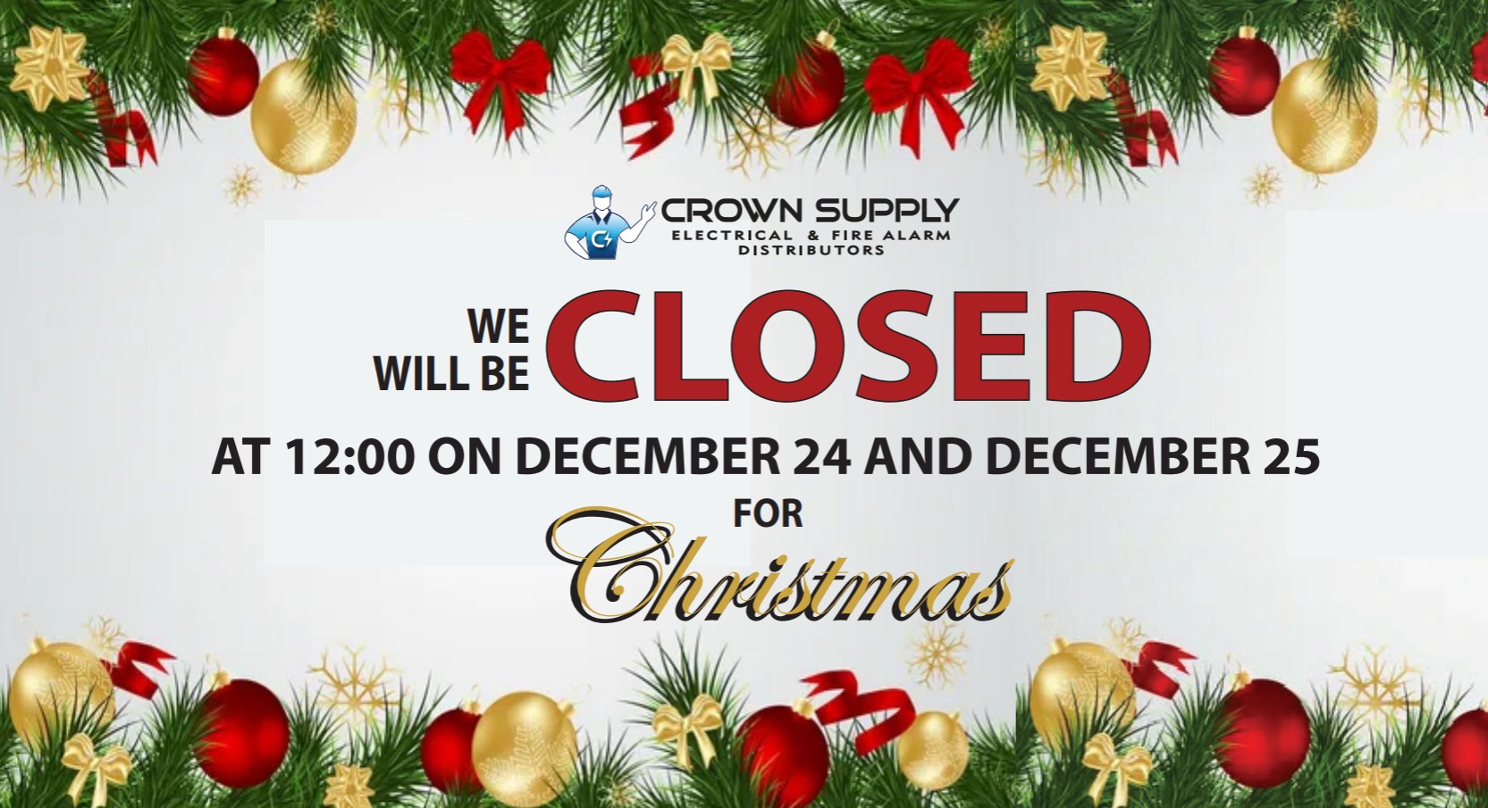 Closed Christmas Day 2025